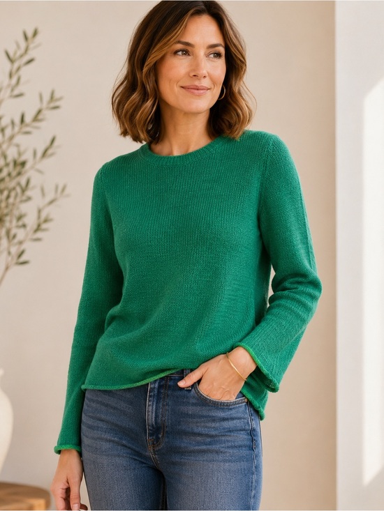 Jones New York Sweaters - Jones New York Vibrant Green Crew Neck Sweater